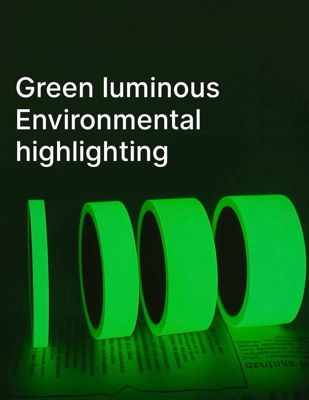 Dark Green Glow Safety Tape